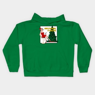 Retro Christmas - Drink Up Grinches! Kids Hoodie